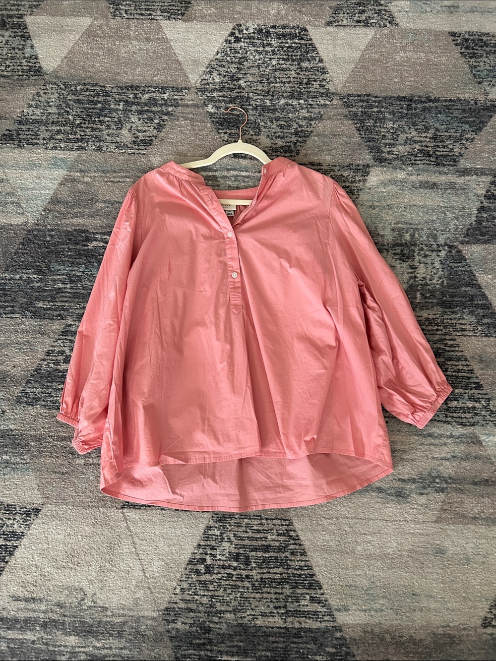 a new day Pink V-Neck Henley Tunic Top